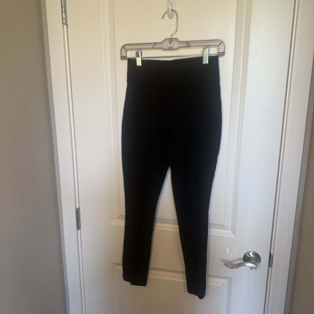 Kendall + Kylie Black Pull On Pants Career‎ Leggings Pleated Front Size Small